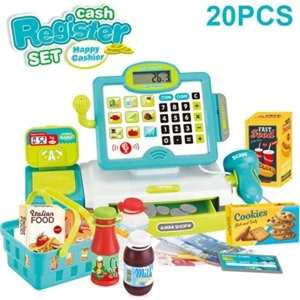 اسباب بازی صندوق فروشگاهی کودک سبز supermarket cashier toys BSCI Five Star_اسباب بازی